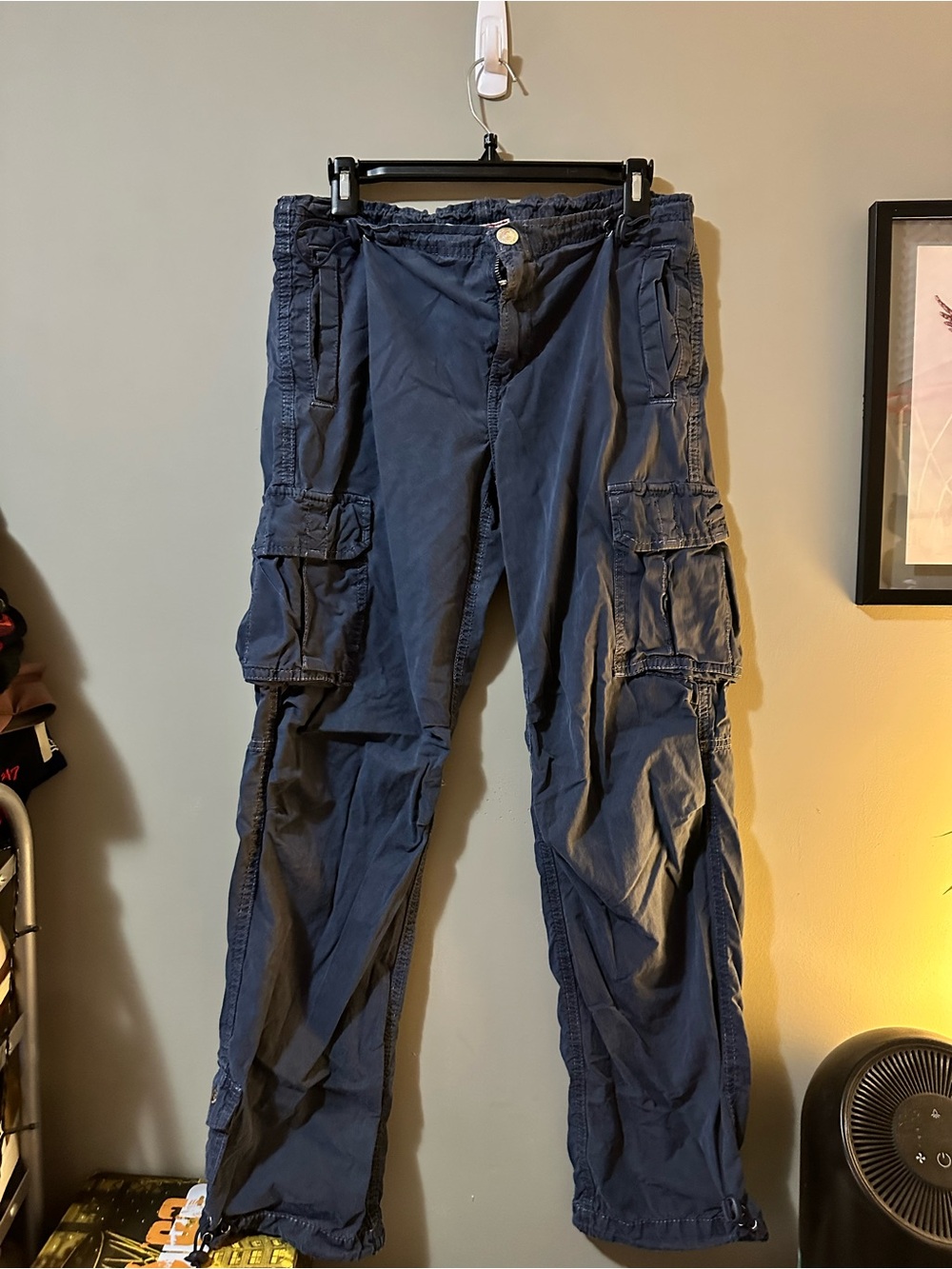 True Religion womens Navy Utility Cargo Pants
